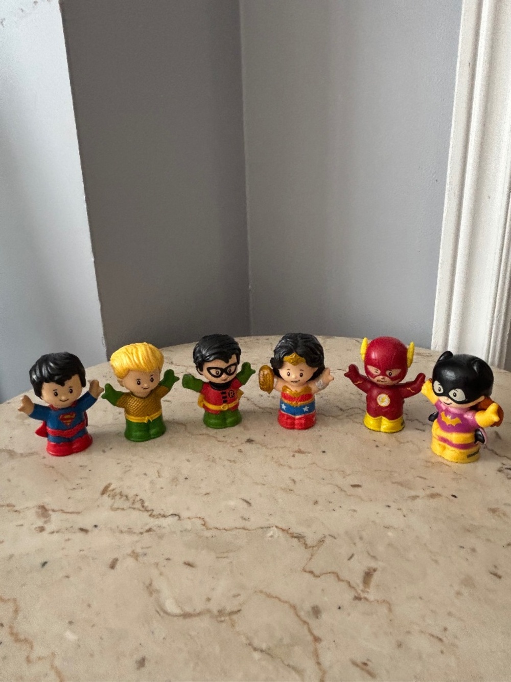 Fisher-Price Little People DC Super Friends Superhero Figure Lot of 6